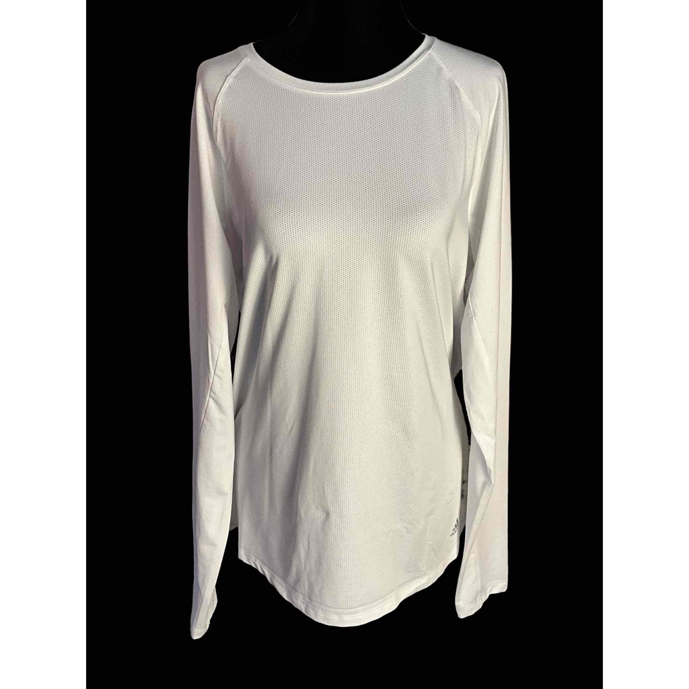 Adidas Womens White Golf UPF 50+ Protection Crew Neck Mesh Shirt XL NWT